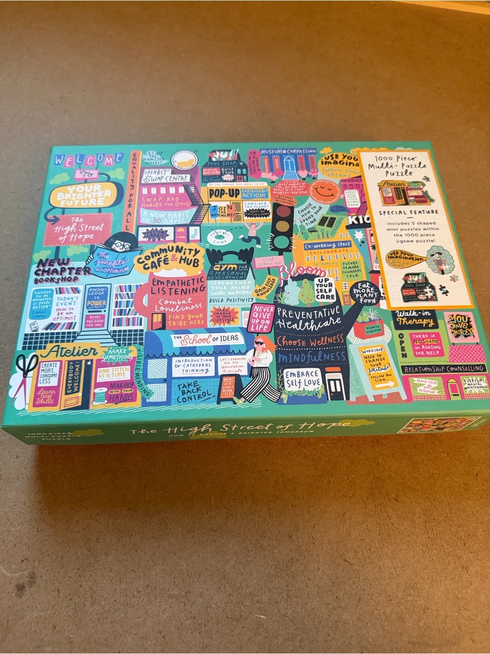 Colorful Community Map Puzzle - Turquoise & Multicolor